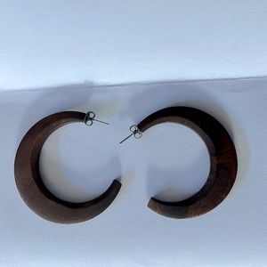 Wooden Hoop Earrings